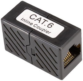 Roline RJ45 csatlakozóaljzat RJ45 Átalakító CAT 6 Fekete