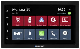 Blaupunkt Mannheim 600 DAB Dupla DIN moniceiver Android Auto™, Kormány távirányító csatlakozó, Hátra