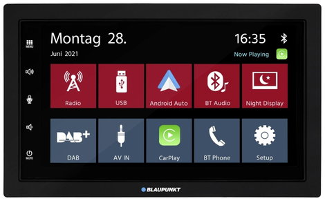 Blaupunkt Mannheim 600 DAB Dupla DIN moniceiver Android Auto™, Kormány távirányító csatlakozó, Hátra