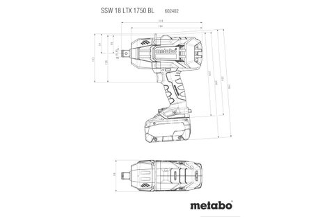 Metabo SSW 18 LTX 1750 BL 602402840 Akkus ütvecsavarozó 18 V Vele szállított akkuk száma 0 kefe nélk 2. kép