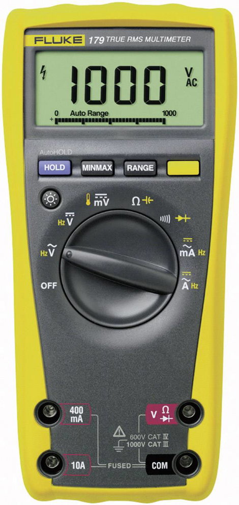 Digitális multiméter True RMS CAT III 1000V, CAT IV 600V Fluke 179
