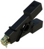 SMD mérőcsipesz, rugós 0,64mm-es hegyű, 60V-ig használható fekete Sks Hirschmann Micro-SMD Clip1 bélyegkép