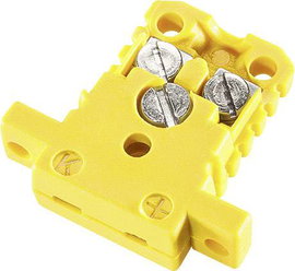 Beépíthető K típusú hőelem csatlakozó aljzat NiCrNi 0.5 mm² B+B Thermo-Technik 0220 0005