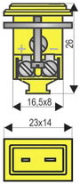 Beépíthető K típusú hőelem csatlakozó aljzat NiCrNi 0.5 mm² B+B Thermo-Technik 0220 0134-01 6. bélyegkép