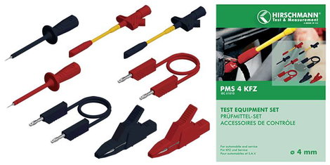 Multiméter mérőkábel készlet, mérőzsinór készlet mérőtűvel, mérőcsipesszel, 4mm-es banándugós 1m SKS