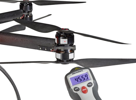 Fordulatszámmérő fényvisszaverő csík, jelölő szalag 60 cm, VOLTCRAFT DT-1L lézeres kézi fordulatszám 2. kép