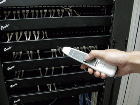 Vezetékvizsgáló kábelteszter és hanggenerátoros vezetékkereső RJ45, koax F csatlakozóval Voltcraft L 3. kép
