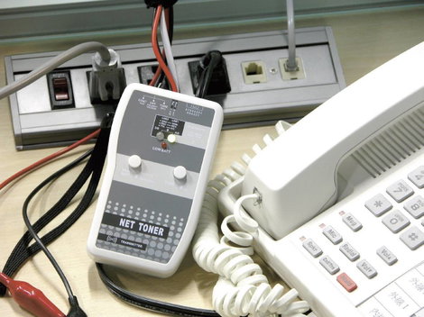 Vezetékvizsgáló kábelteszter és hanggenerátoros vezetékkereső RJ45, koax F csatlakozóval Voltcraft L 5. kép