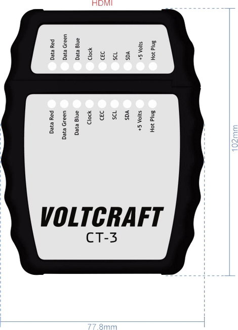 HDMI kábel teszter Voltcraft CT-3 4. kép