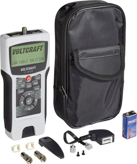 UTP, LAN hálózati kábel teszter, koax kábel teszter VOLTCRAFT CT-20TDR 2. kép