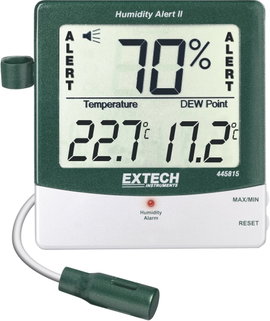 Szobai hőmérséklet és páratartalom mérő, thermo-hygrométer Extech Alert 445815