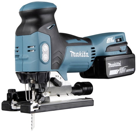 Makita Akkus asztali fűrész DJV181RTJ akkuval, Töltővel, Hordtáskával 18 V 5.0 Ah 10. kép