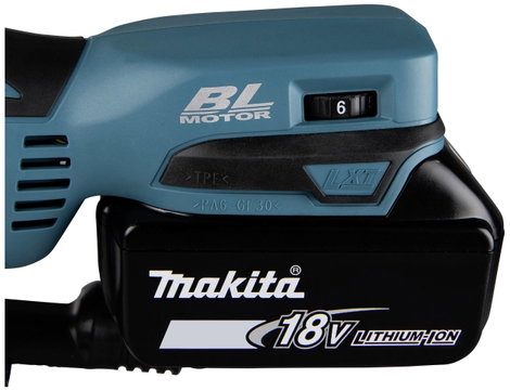 Makita Akkus asztali fűrész DJV181RTJ akkuval, Töltővel, Hordtáskával 18 V 5.0 Ah 13. kép