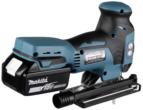 Makita Akkus asztali fűrész DJV181RTJ akkuval, Töltővel, Hordtáskával 18 V 5.0 Ah 5. kép