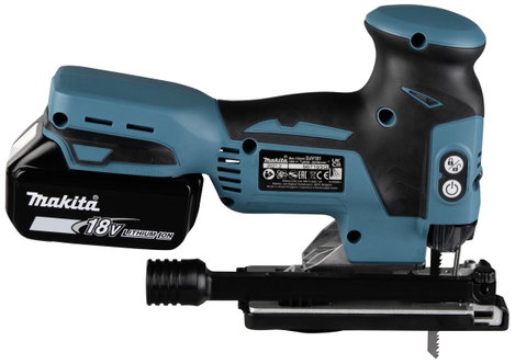 Makita Akkus asztali fűrész DJV181RTJ akkuval, Töltővel, Hordtáskával 18 V 5.0 Ah 6. kép