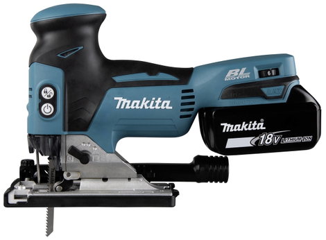 Makita Akkus asztali fűrész DJV181RTJ akkuval, Töltővel, Hordtáskával 18 V 5.0 Ah 9. kép