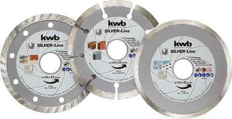 kwb 797080 Gyémánt bevonatú vágótárcsa Ø 115 mm Furat átmérő 22 mm 3 db