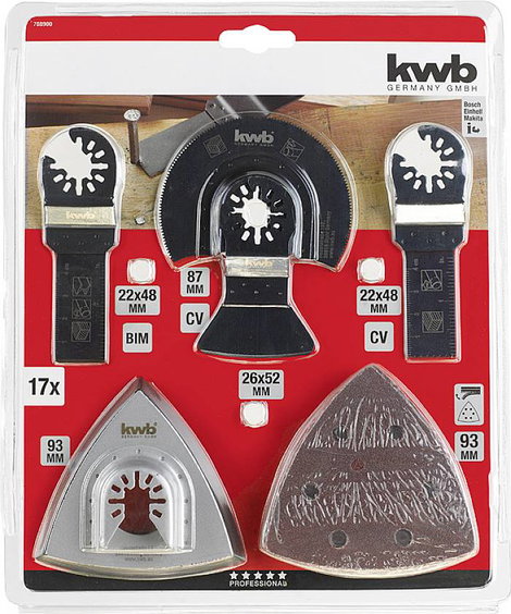 kwb 708900 Többfunkciós szerszám tartozék készlet 17 db 2. kép