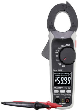 Digitális lakatfogó és multiméter CAT III 600 V, 6000 digit, VOLTCRAFT VC-524