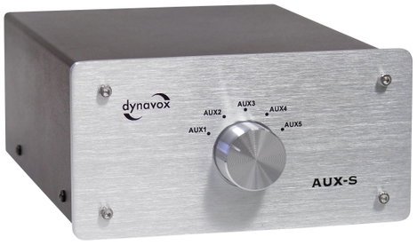 Dynavox AUX-S RCA audio switch Fém ház Ezüst 3. kép