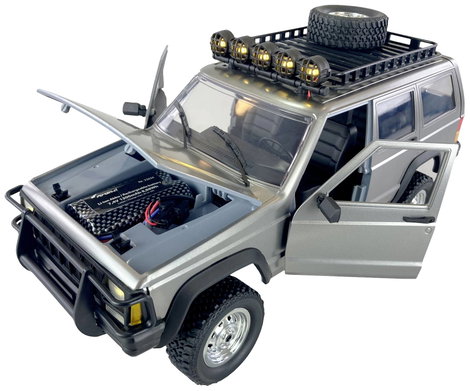 Amewi JC-X12 Scale Ezüst Brushed 1:12 RC modellautó Elektro Terepjáró 4WD RtR 2,4 GHz Akkuval és töl 4. kép