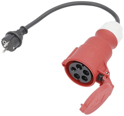 AS Schwabe 61371 Áram Átalakító kábel 16 A Fekete 0.3 m H07RN-F 3G 2,5 mm²