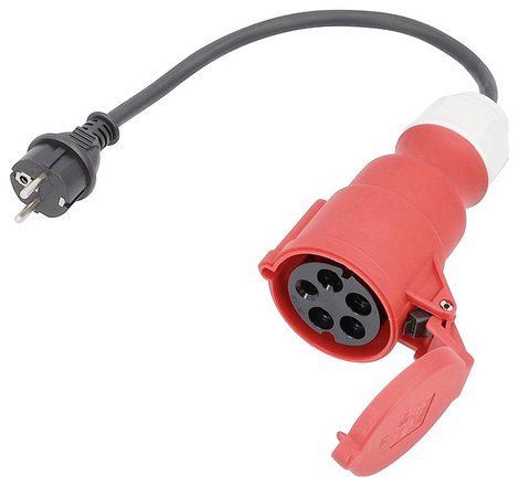 AS Schwabe 61371 Áram Átalakító kábel 16 A Fekete 0.3 m H07RN-F 3G 2,5 mm² 2. kép