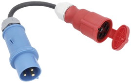 AS Schwabe 61375 Áram Átalakító kábel 32 A Fekete 0.3 m H07RN-F 3G 6 mm²