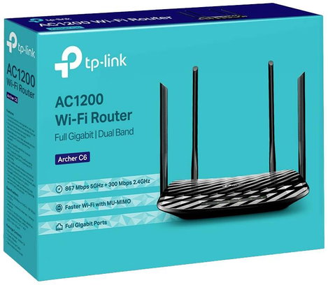 TP-LINK Archer C6 WLAN router 2.4 GHz, 5 GHz 1.2 GBit/s 6. kép