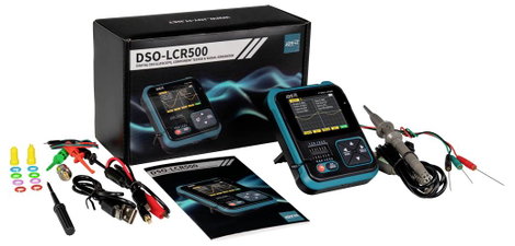 Joy-it DSO-LCR500 Oszcilloszkóp, Jelgenerátor 1 kHz - 100 kHz Háromszög, Pulzus, Négyszög, Színusz 2. kép