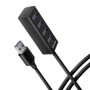 AXAGON HUE-M1AL 4 port USB 3.2 hub Ezüst bélyegkép
