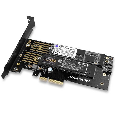 AXAGON PCEM2-D PCI Express kártya PCIe Alkalmas: M.2 PCIe NVMe SSD 4. kép