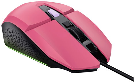 Trust GXT109P FELOX Gamer egér Vezetékes Optikai Rózsaszín 6 Gombok 6400 dpi Világít 2. kép