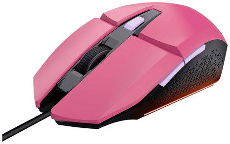 Trust GXT109P FELOX Gamer egér Vezetékes Optikai Rózsaszín 6 Gombok 6400 dpi Világít 3. kép