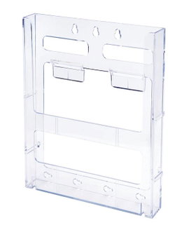 Deflecto 772001 Prospektustartó Átlátszó DIN A4, álló 1 db (Sz x Ma x Mé) 228 x 285 x 50 mm