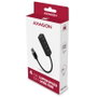 AXAGON AXAGON HUE-M1A Superspeed USB-A Mini Hub, 4x USB 3.0 - 20cm, schwarz 4 port USB 3.0 hub Feket 3. bélyegkép