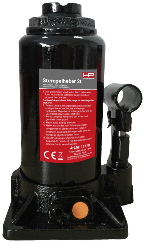 HP Autozubehör Hidraulikus autóemelő 2 t Munkamagasság: 158 - 308 mm