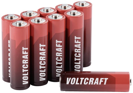 Ipari Alkáli mangán ceruzaelem készlet 3000 mAh 1.5 V 10 db, VOLTCRAFT Industrial LR6