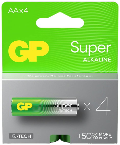 GP Batteries Super Ceruzaelem Alkáli mangán 1.5 V 4 db 3. kép