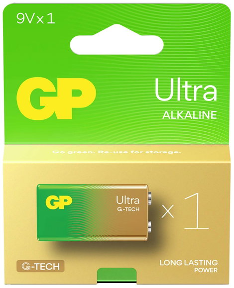 GP Batteries Ultra 9V-os elem Alkáli mangán 9 V 1 db 2. kép