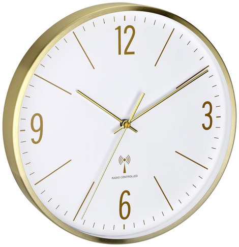 TFA Dostmann 60.3534.53 Rádiójel vezérlésű Falióra 300 mm x 45 mm x 300 mm Arany 2. kép