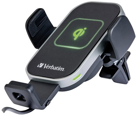 Verbatim FWC-02 Qi Fast Wireless Car Charger Induktív töltőállomás USB Fekete 2. kép