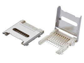 Molex Memóriakártya nyílás Pólusok száma 8 Raszterméret: 1.1 mm 5009010801 1 db Tape on Full reel