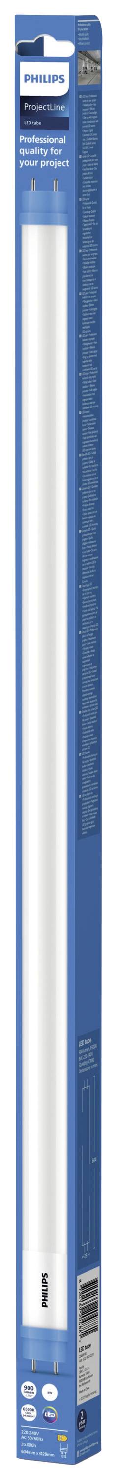Philips LED EEK: E (A - G) G13 Cső forma T8 8 W Hidegfehér (Ø x H) 28 mm x 604 mm 1 db 2. kép