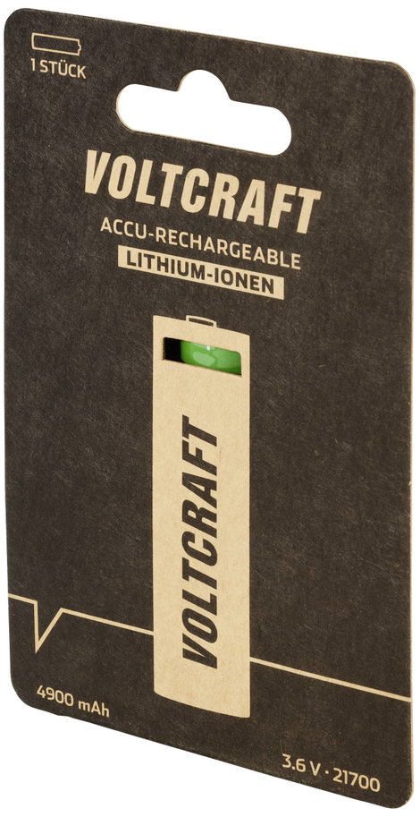 VOLTCRAFT Speciális akku 21700 Flat-top Lítiumion 3.6 V 4900 mAh 2. kép