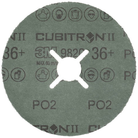 Csiszolókorong 125 x 22 mm, 25 db, 3M™ Cubitron™ II Fiber Disc 982C 2. kép