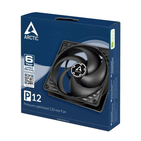 Arctic P12 Számítógépház ventilátor Fekete (Sz x Ma x Mé) 120 x 25 x 120 mm 6. kép