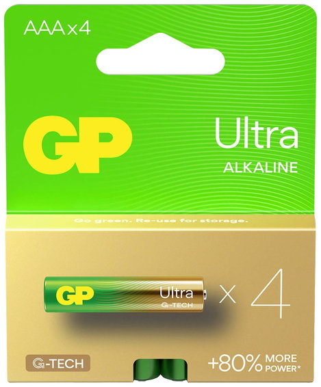 GP Batteries Mikroelem Ultra Alkáli mangán 1.5 V 4 db 3. kép