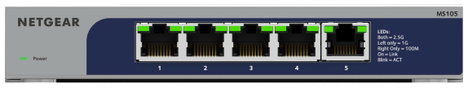 NETGEAR MS105 Hálózati switch, RJ45 5 port 2.5 GBit/s
