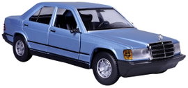 Bburago Mercedes 190E 1987, blau 1:24 Autómodell